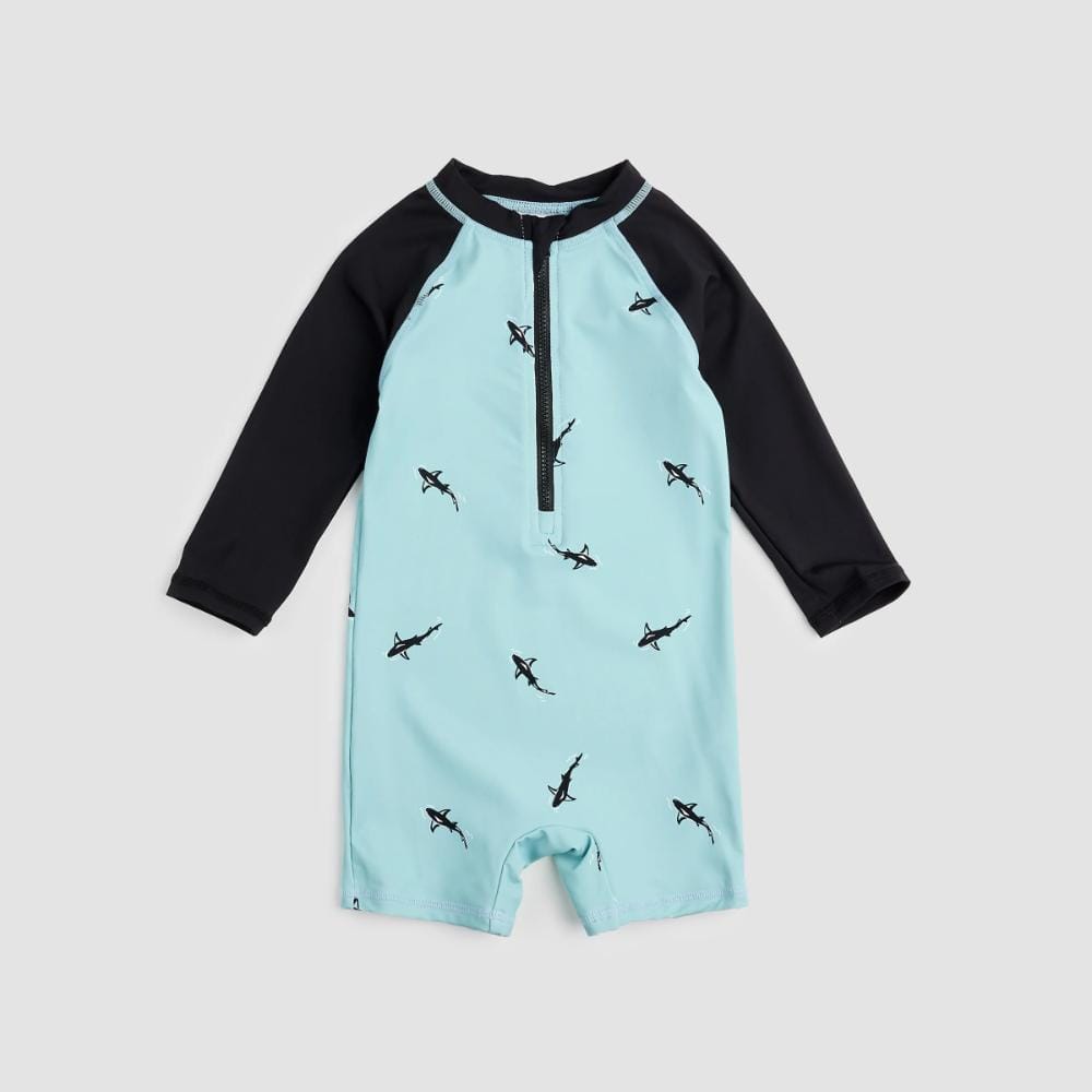 Miles The Label Swim Romper - Sharks Print By MILES THE LABEL Canada -
