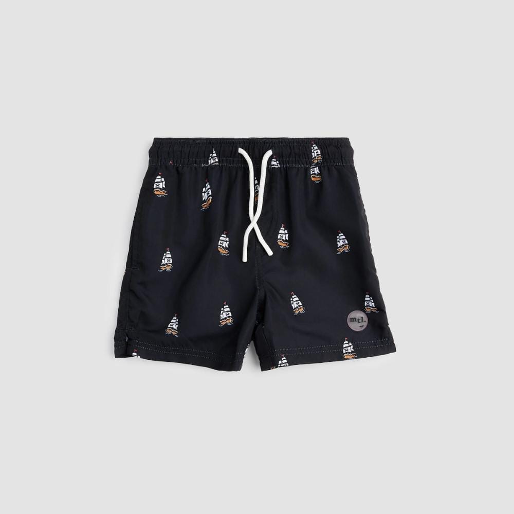 Miles The Label Swim Trunks - Pirate Ship Print By MILES THE LABEL Canada -