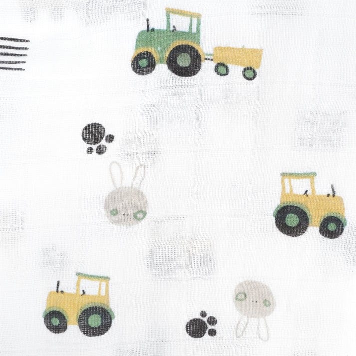 Perlimpinpin Cotton Muslin Sleep Bag 0.7 Tog - Tractors By PERLIMPINPIN Canada -