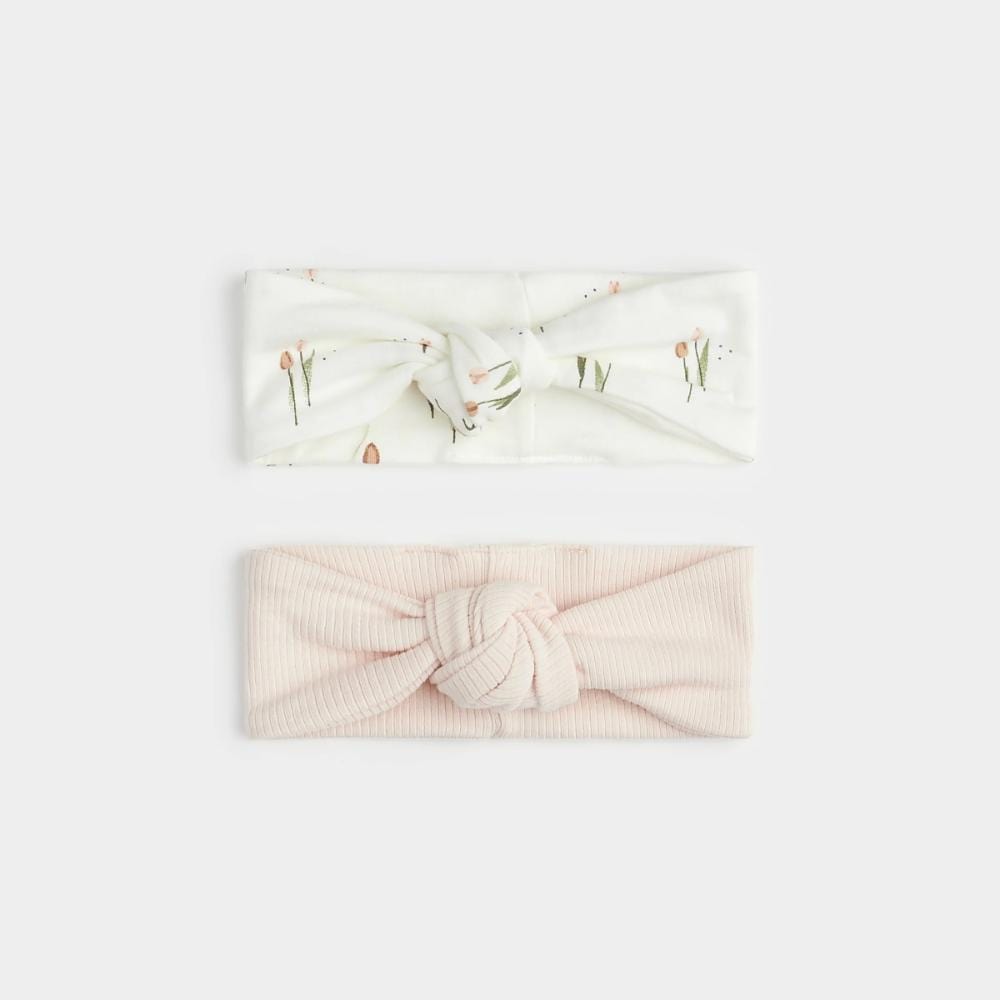 Petit Lem 2 Pack Headbands - Light Pink/White By PETIT LEM Canada -