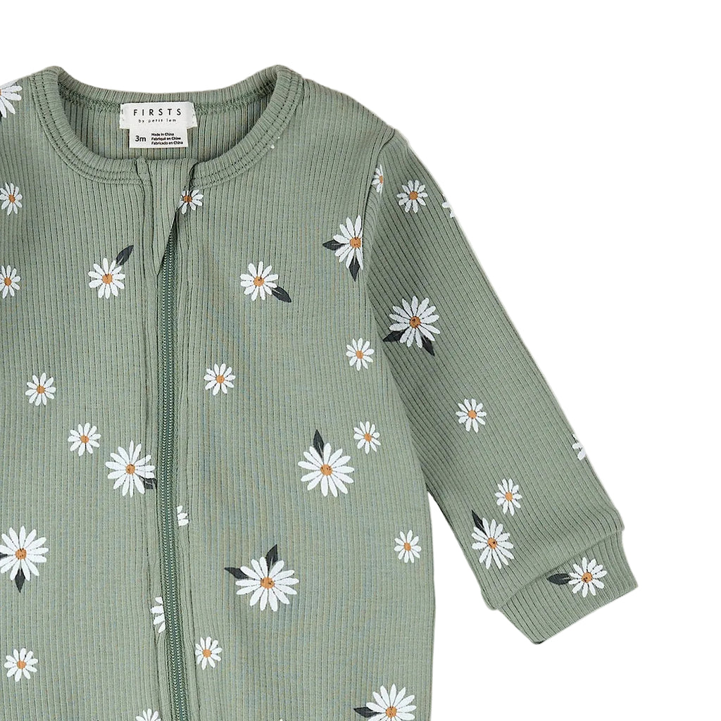 Petit Lem Daisy Print on Sage Green Sleeper - Ships from Ontario – Jump ...