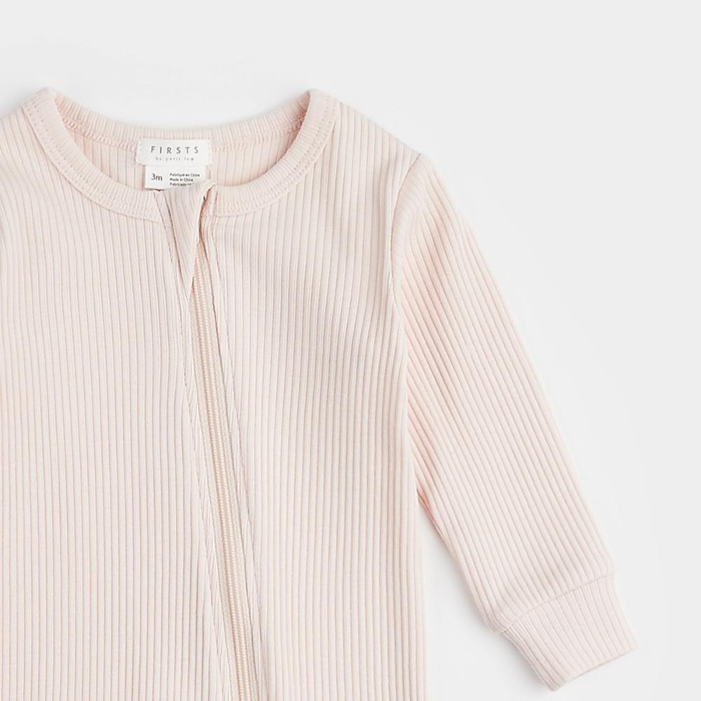 Petit Lem Ribbed Sleeper - Light Pink By PETIT LEM Canada -