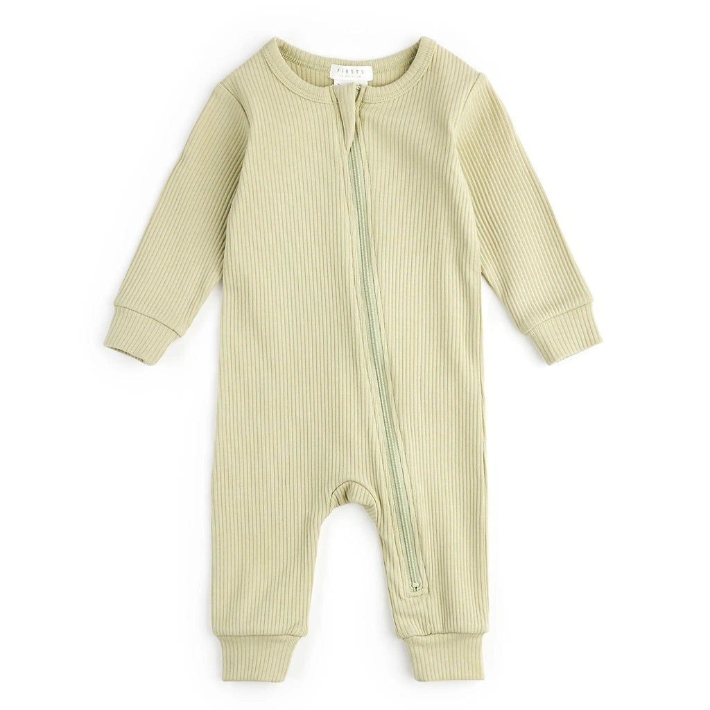 Petit Lem Ribbed Sleeper - Lime Green By PETIT LEM Canada -