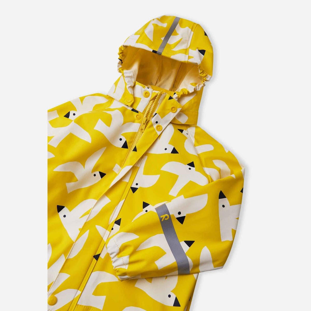 Reima Vesi Waterproof Rain Jacket - Yellow - Birds (2351) By REIMA Canada -