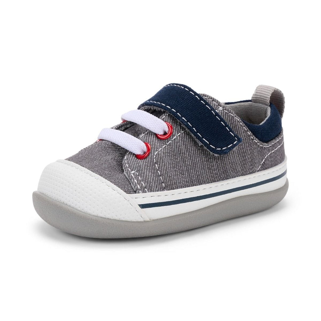 See Kai Run Stevie II First Walker Sneakers - Grey/Navy By SEE KAI RUN Canada -