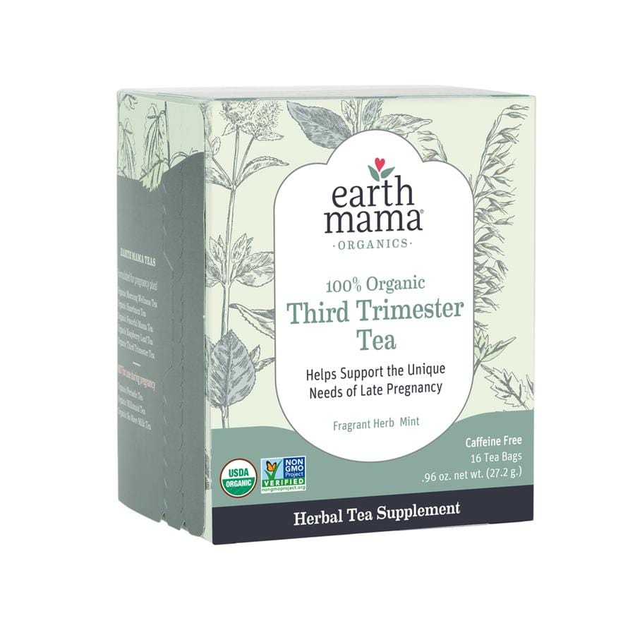 Box of earth mama organics third trimester tea caffeine free.
