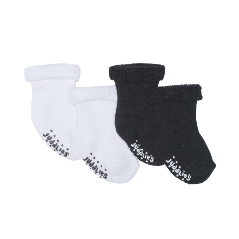 BLACK & WHITE Juddlies Infant Socks |  2 Pack By JUDDLIES Canada - 26909