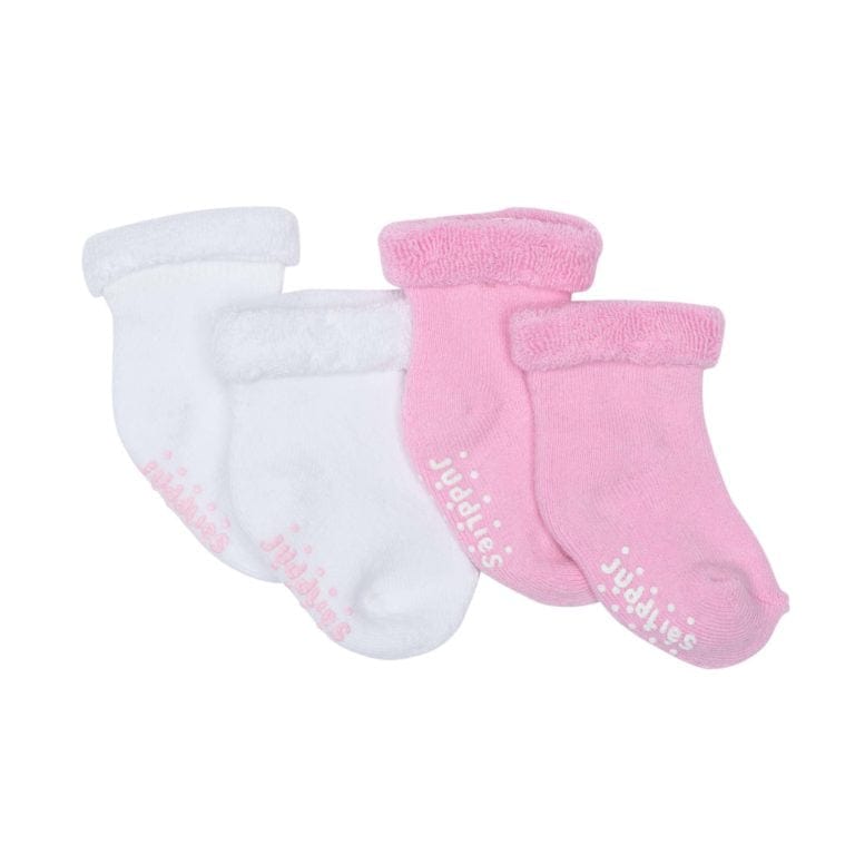 PINK & WHITE Juddlies Infant Socks |  2 Pack By JUDDLIES Canada - 26910