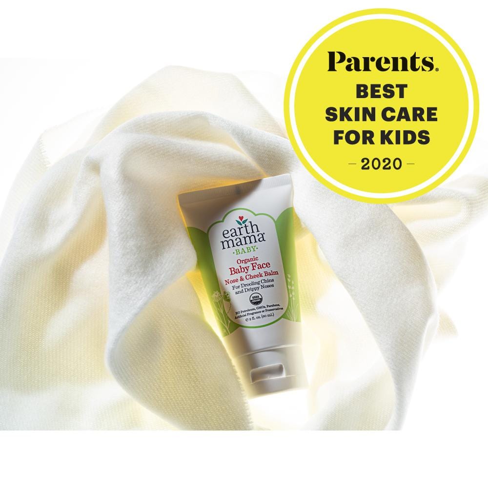 Parents best skin care for kids 2020 award for earth mama baby organic baby face balm.