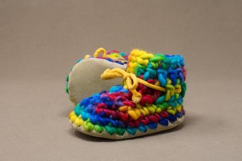 RAINBOW Padraig Baby Crocheted Slipper ( 3 to 12 Months) By PADRAIG Canada - 35509
