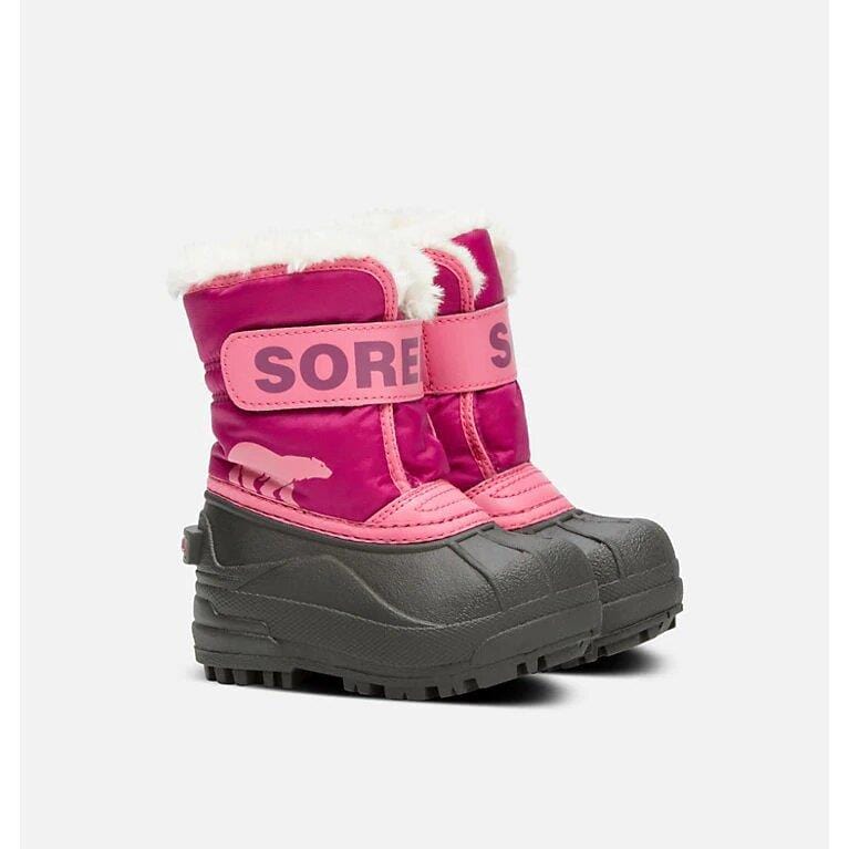 4 Sorel Snow Commander Winter Boot for Kids | Tropic Pink/Deep Blush By SOREL Canada - 41450