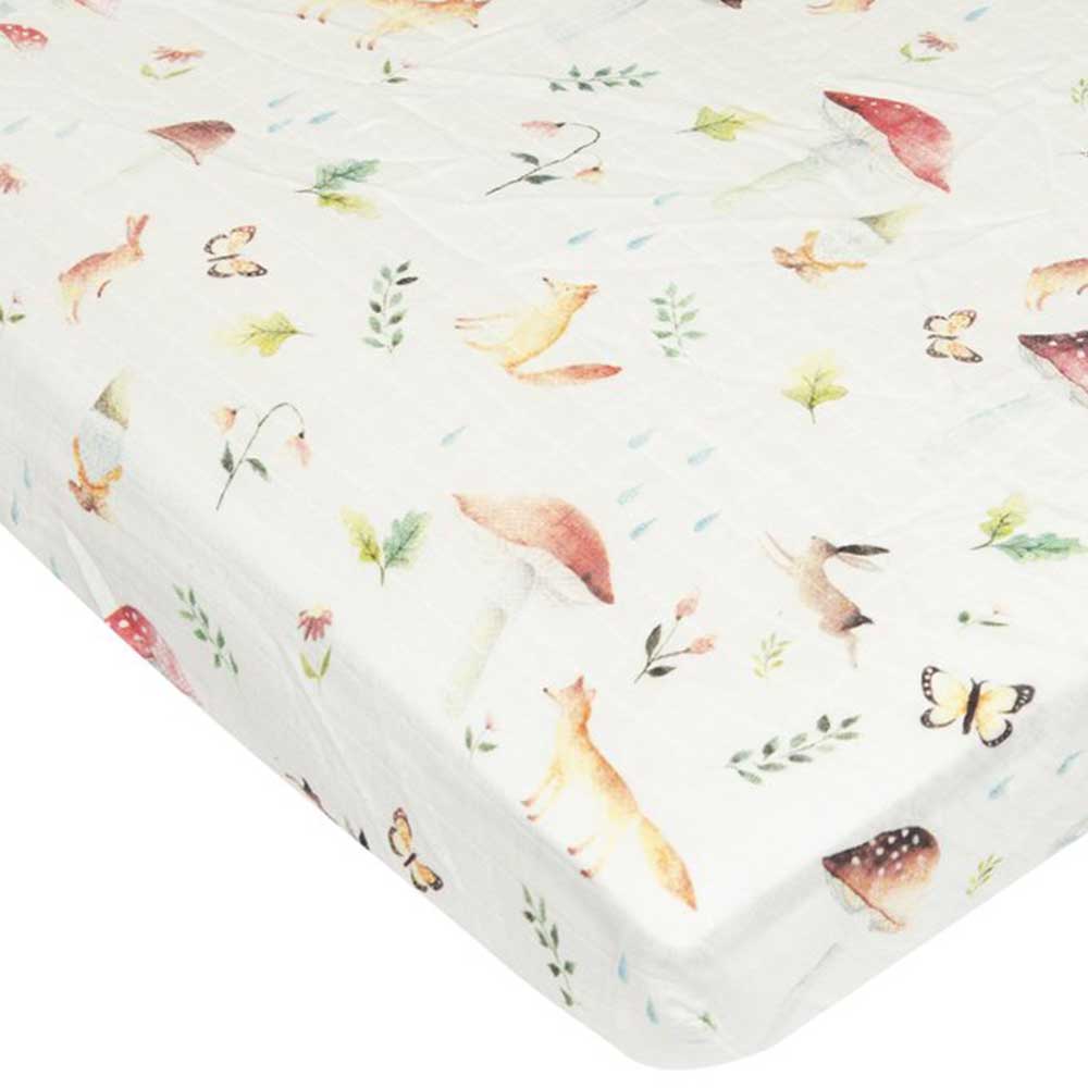 Loulou Lollipop Fitted Sheet - Woodland Gnome