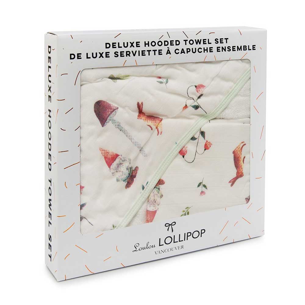 Loulou Lollipop Hooded Towel Set - Woodland Gnome