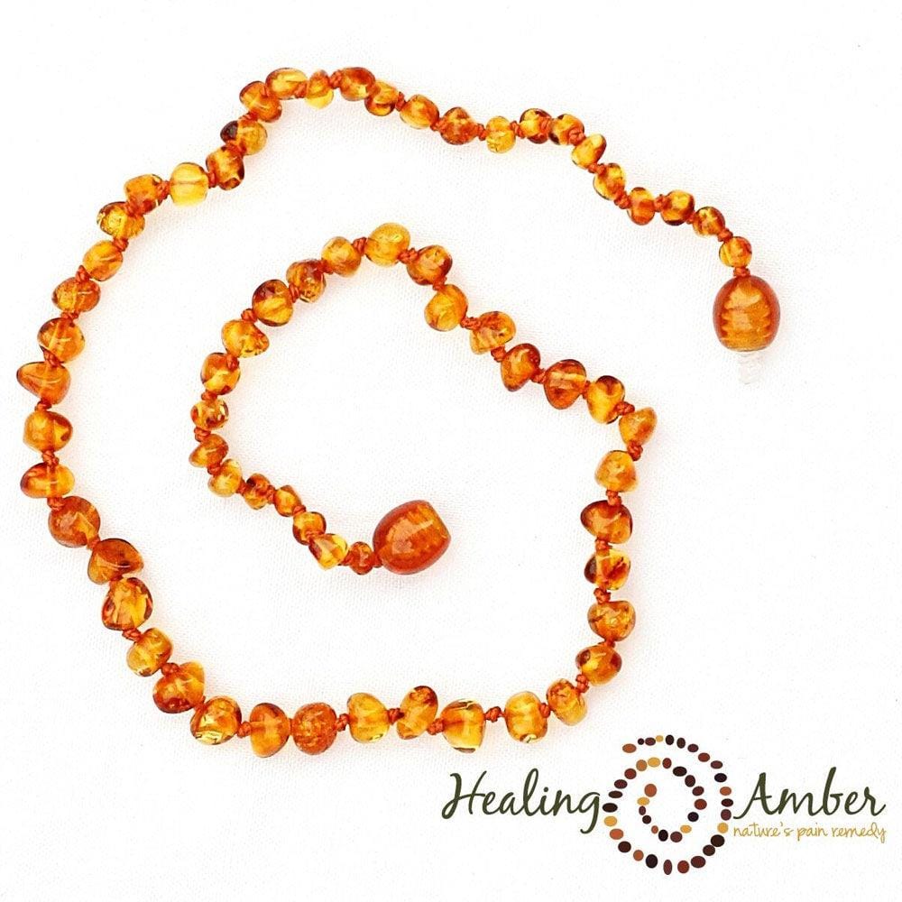 Healing Amber 11" Necklace - Caramel