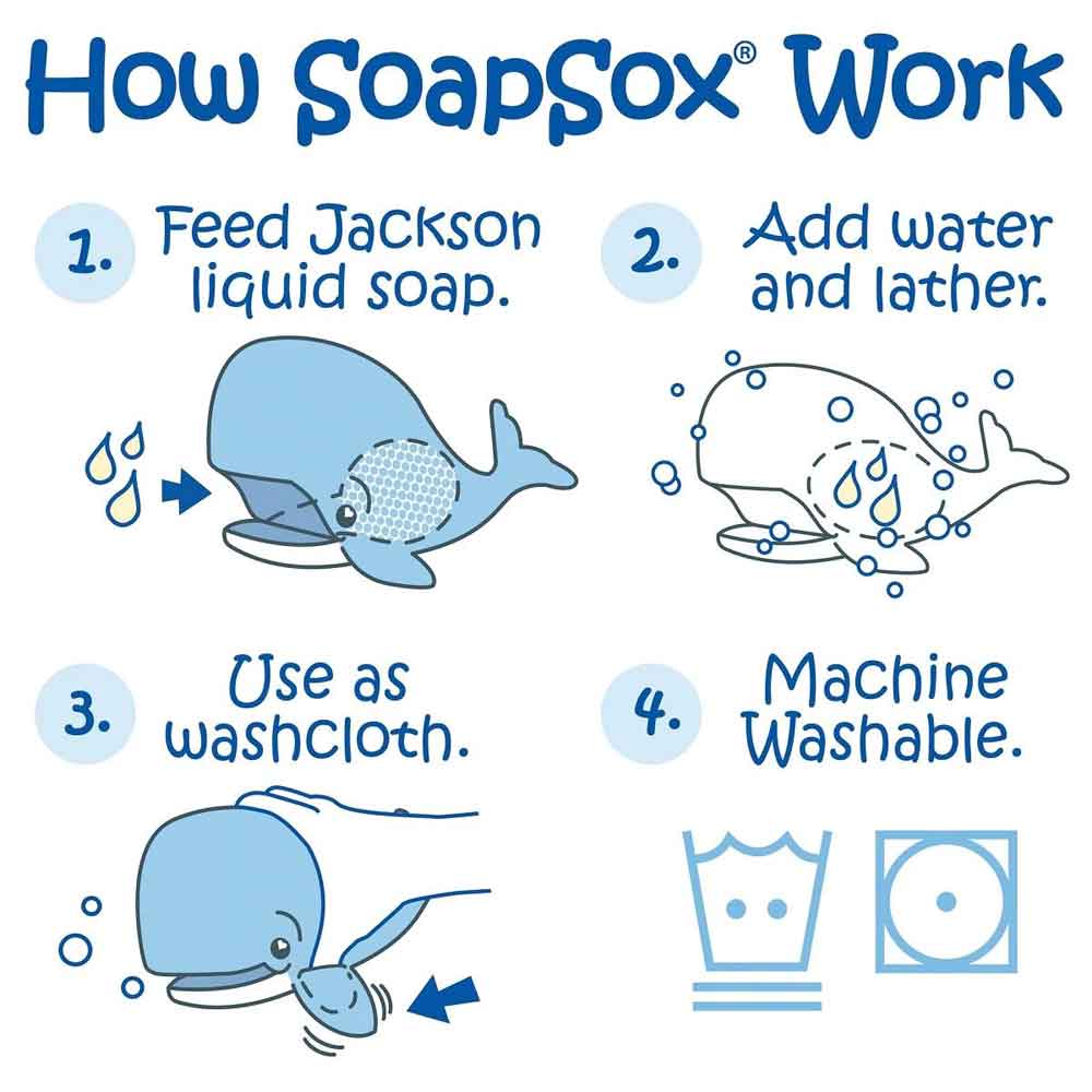 Soapsox Bath Scrub | Jackson the Whale By SOAPSOX Canada - 43945