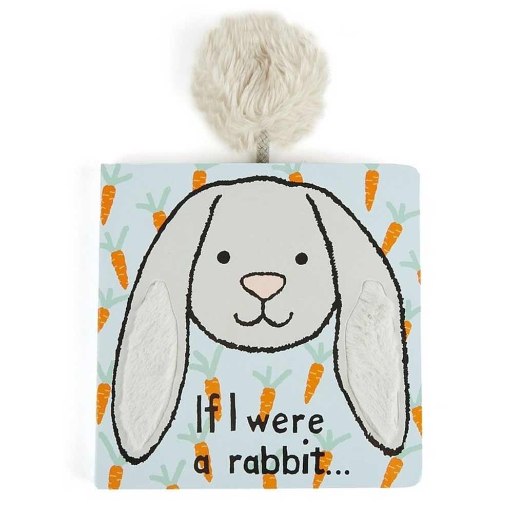 Jellycat Book, If I Were A Rabbit in Grey
