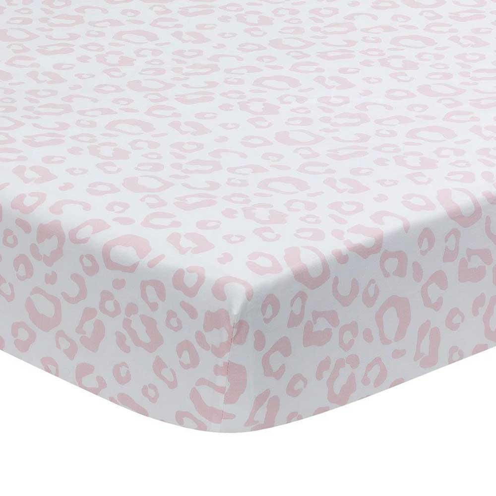 Lambs & Ivy Signature Organic Fitted Sheet - Pink Leopard Print