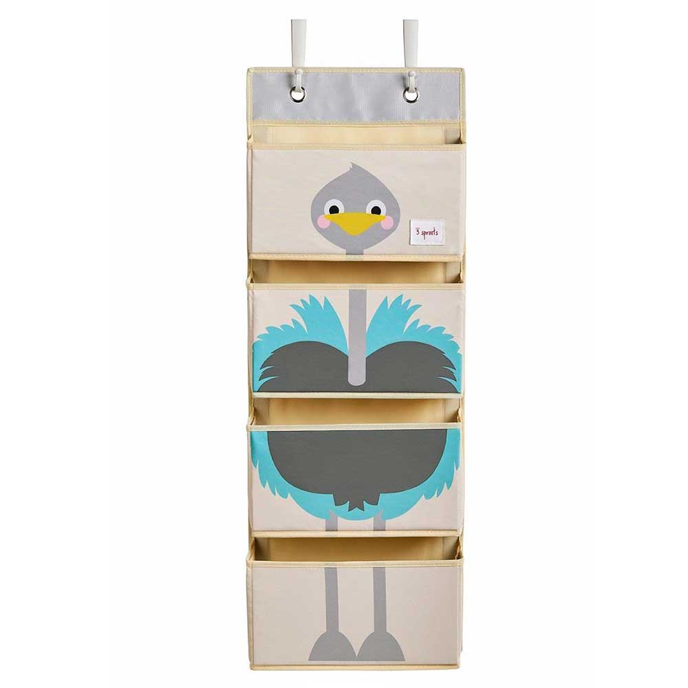 3 Sprouts Hanging Wall Organizer - Ostrich