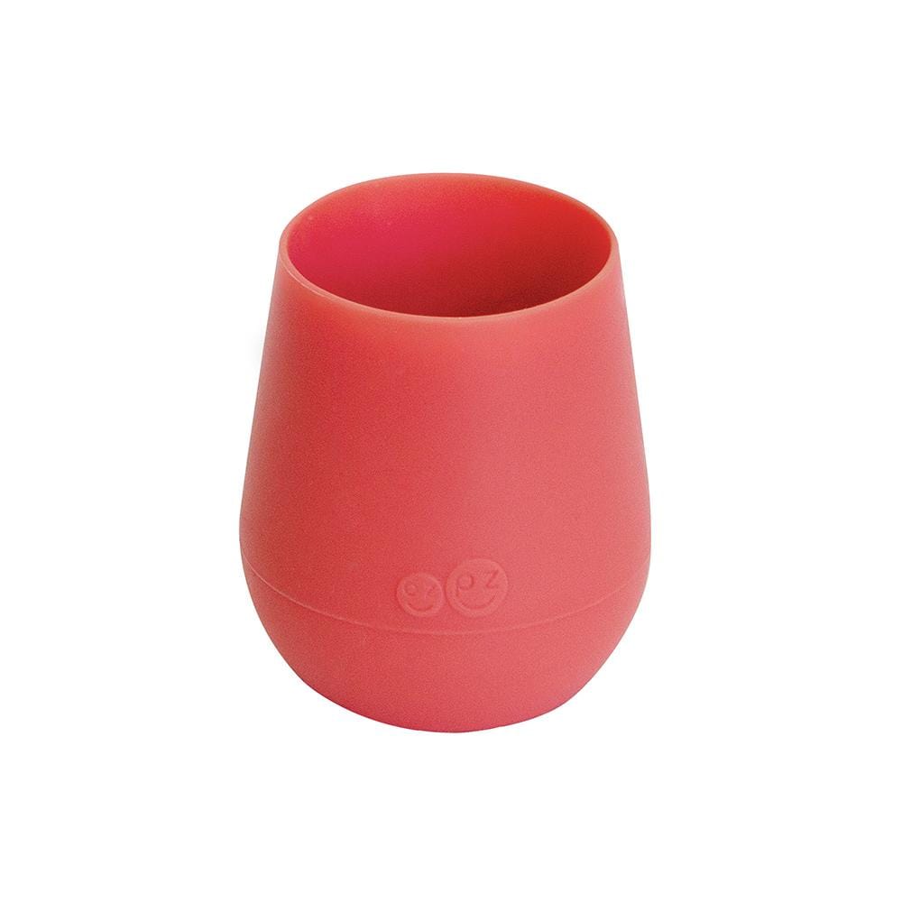 Silicone coral ezpz tiny cup that holds 2oz