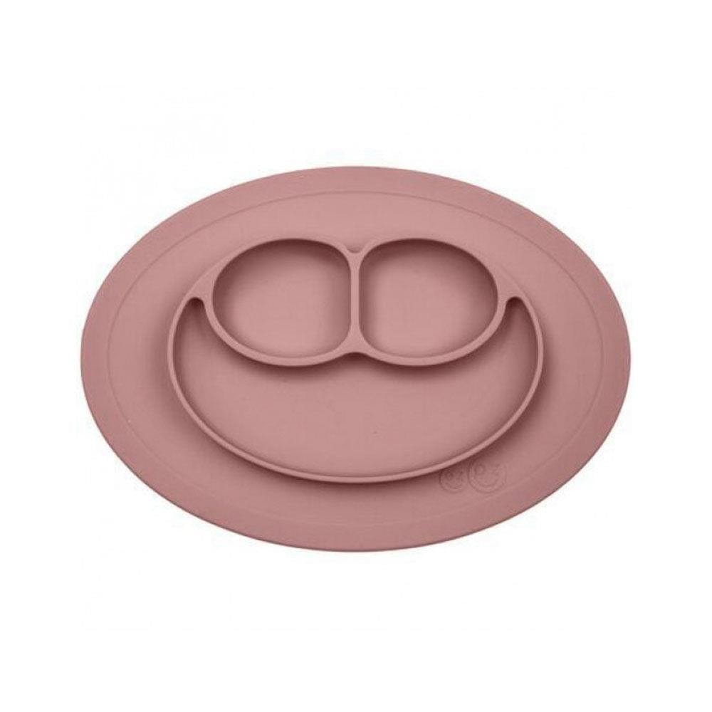 Blush pink suction meal mat with 3 individual compartments. 