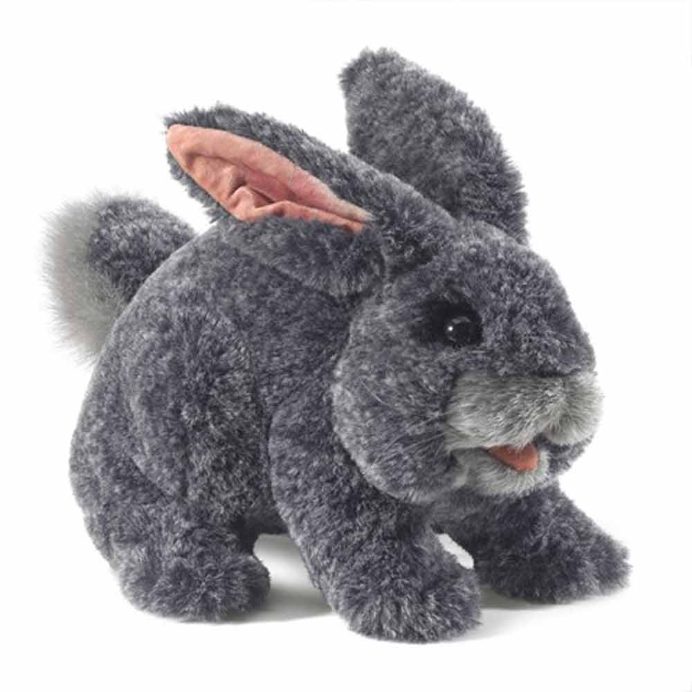 Folkmanis Hand Puppet Gray Bunny Rabbit