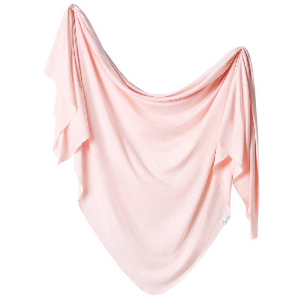 Pink Copper Pearl swaddle blanket.