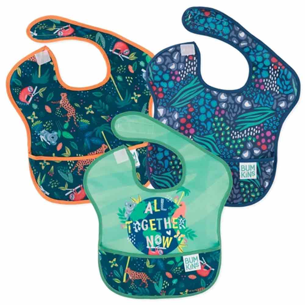 Bumkins 3PK Superbib, All Together Now Edition