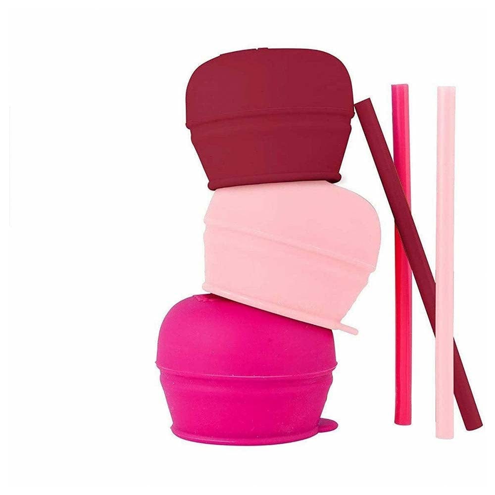Boon Snug Straw with Lid | Blush Pink