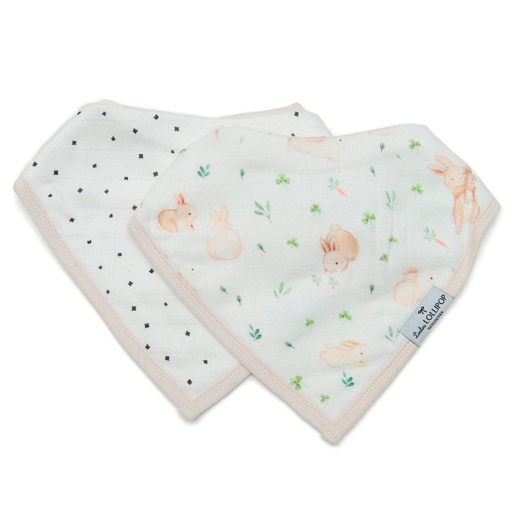 Loulou Lollipop Bandana Bib Set | Bunny Meadow