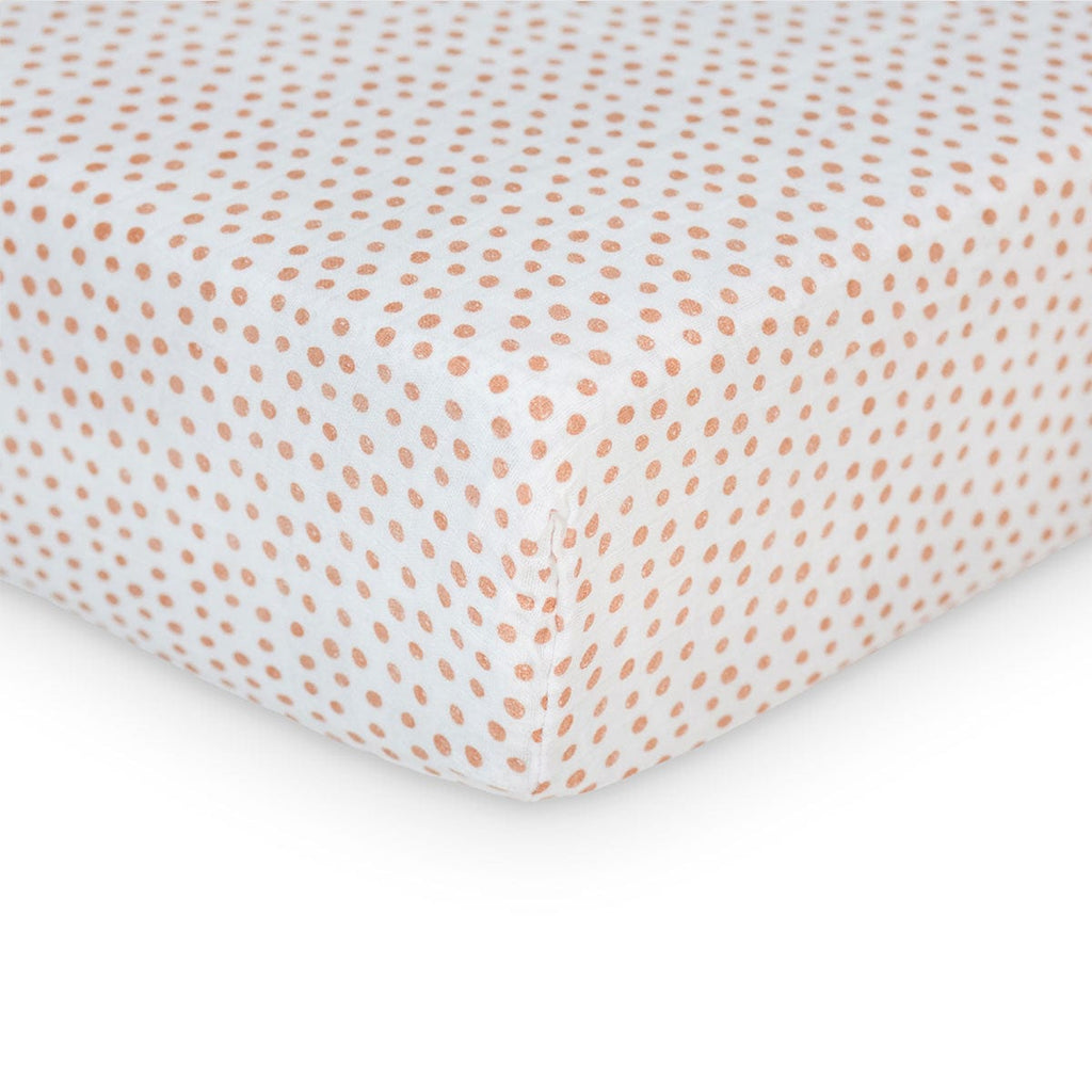 Lulujo Muslin Crib Sheet | Dots By LULUJO Canada - 61171