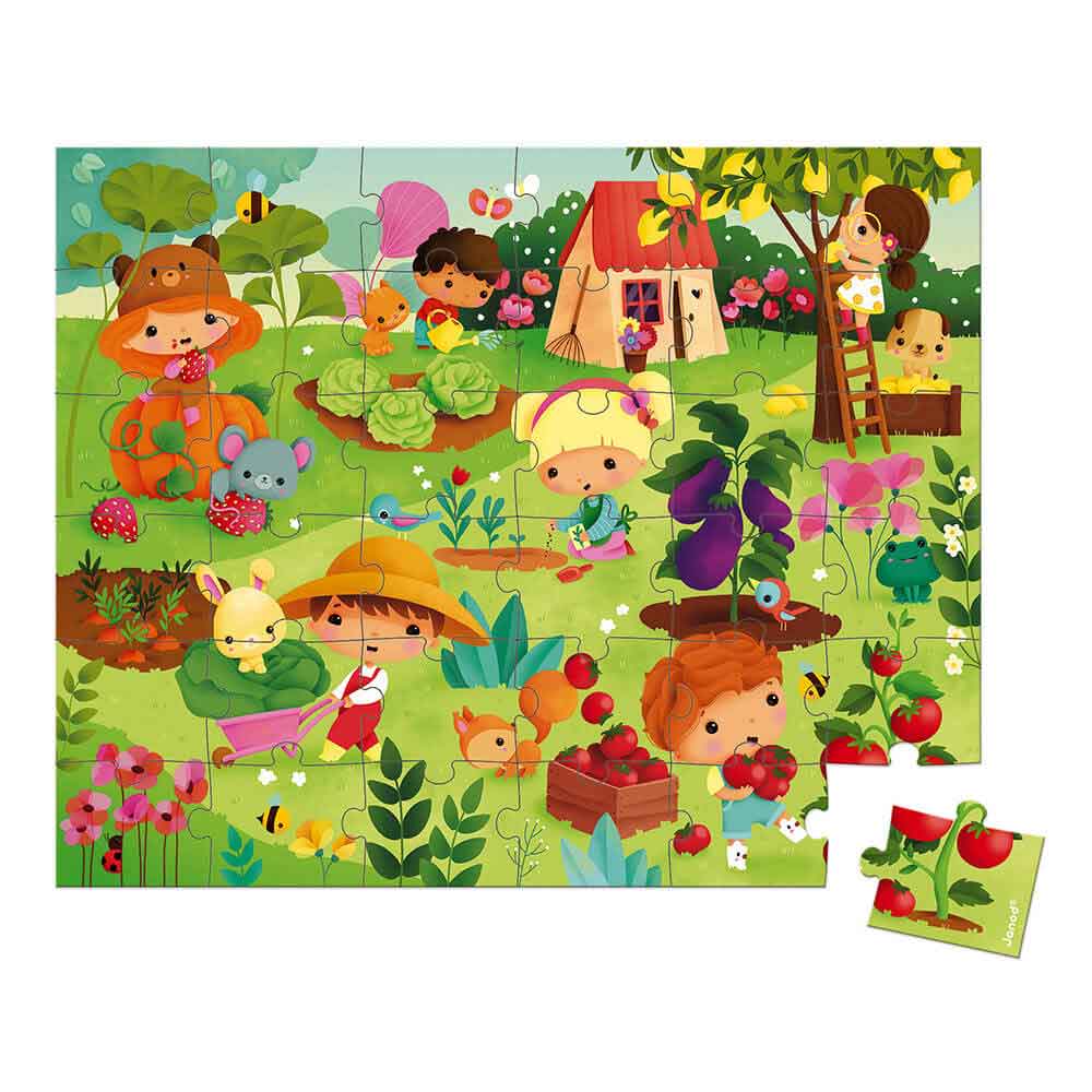 Janod 36 Piece Puzzle - Garden By JANOD Canada - 62323