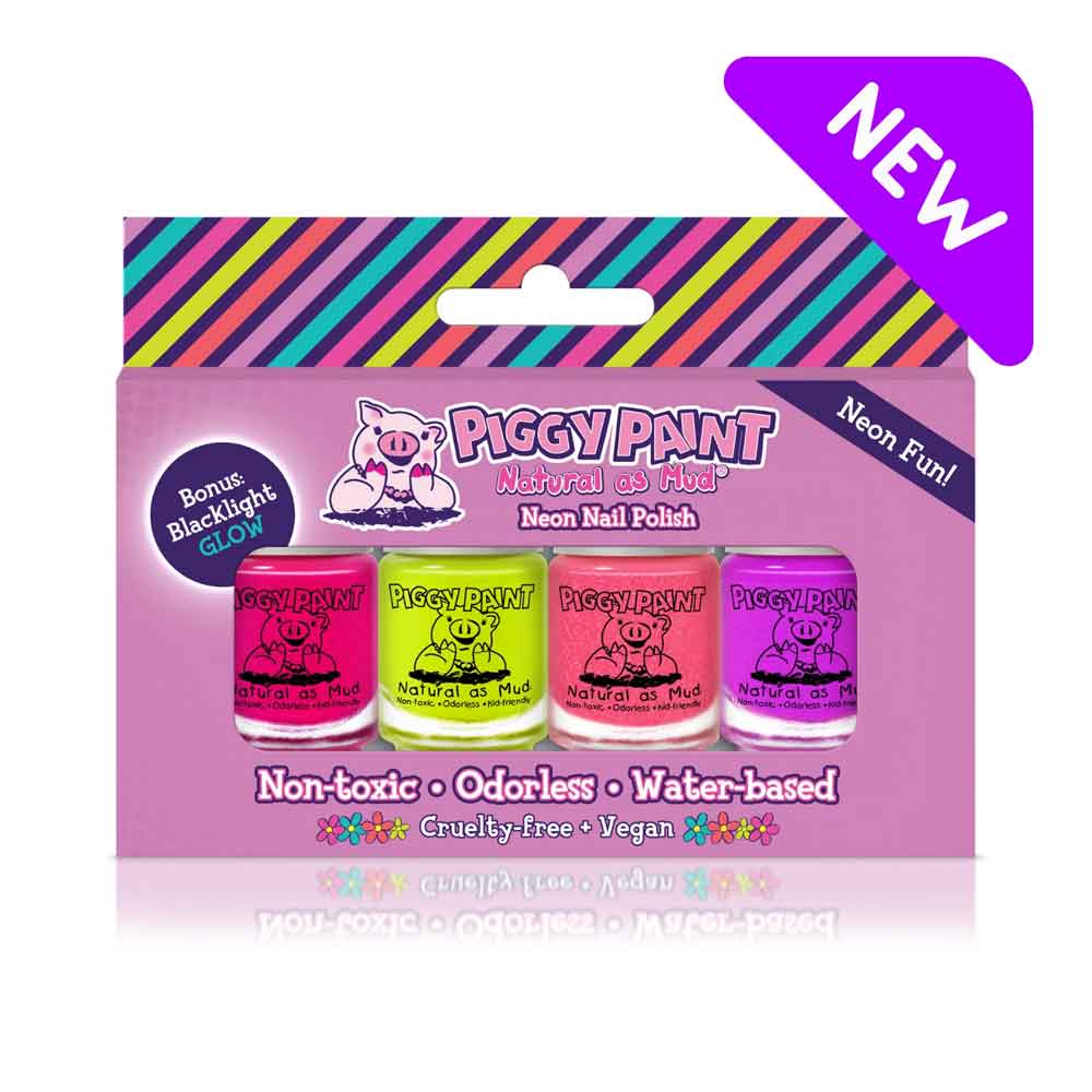 Piggy Paint Mini Neon Nail Polish 4 Pack By PIGGY PAINT Canada - 63252