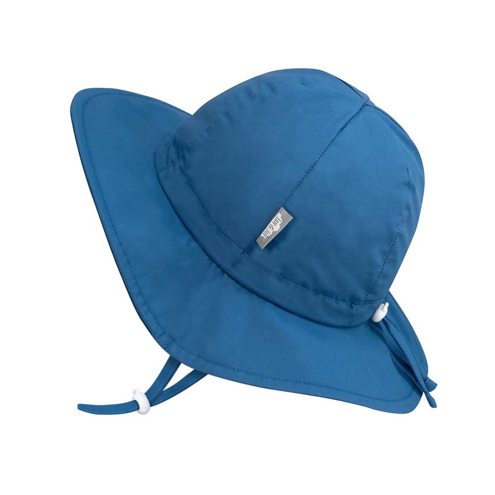 S (0-6M) / ATLANTIC BLUE Jan & Jul Cotton Floppy Sun Hat - Atlantic Blue By JAN&JUL Canada - 64808