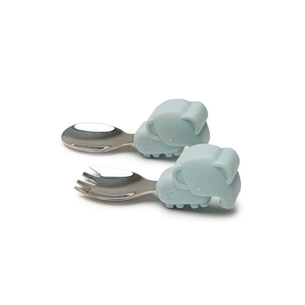 Loulou Lollipop Learning Spoon and Fork Set - Elephant By LOULOU LOLLIPOP Canada - 66108