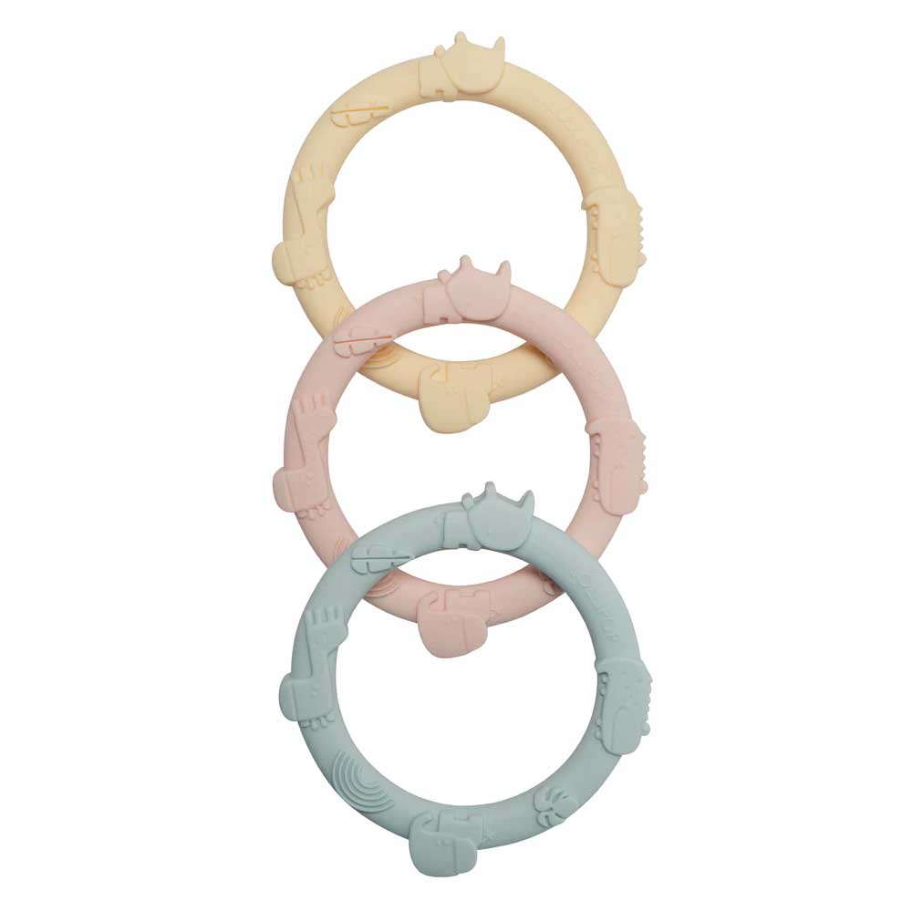 Loulou Lollipop Wild Teething Ring Set - Pastel By LOULOU LOLLIPOP Canada - 66110