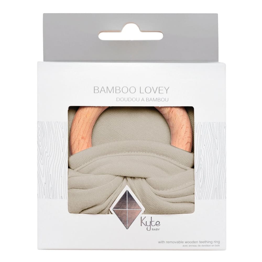 Kyte Baby Lovey Wooden Teething Ring - Khaki By KYTE BABY Canada - 66463