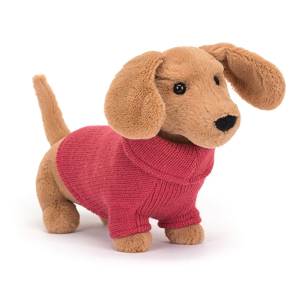 Jellycat Sweater Sausage Dog - Pink By JELLYCAT Canada - 66595