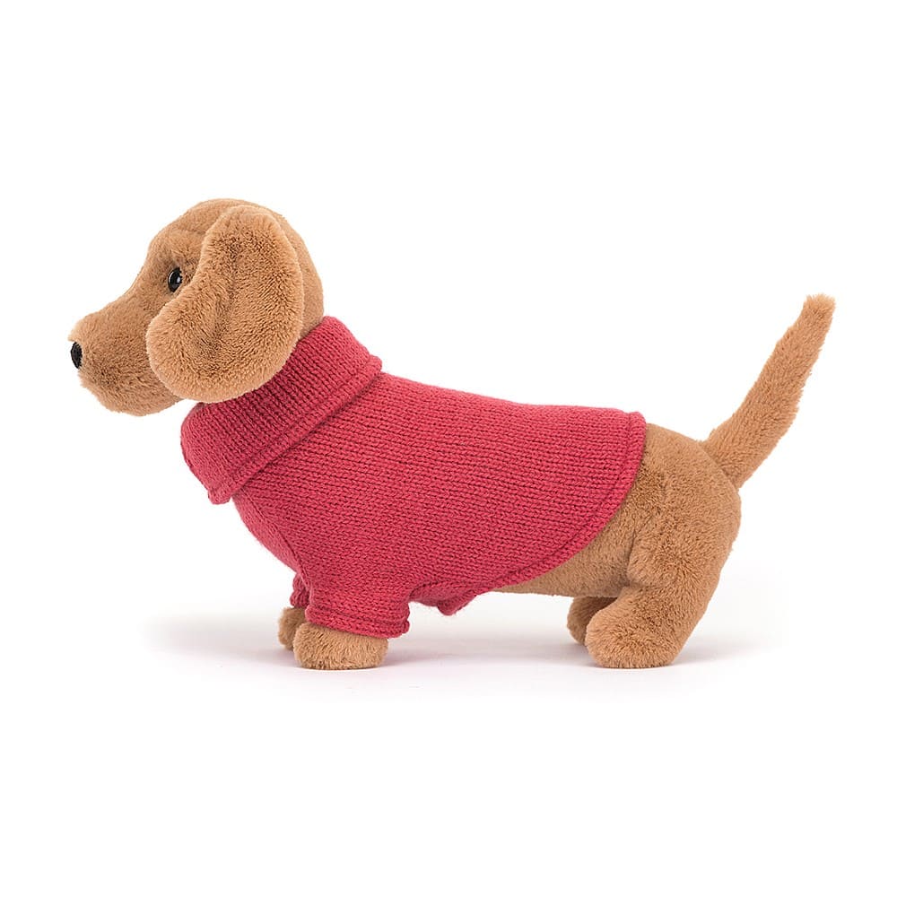 Jellycat Sweater Sausage Dog - Pink By JELLYCAT Canada - 66595