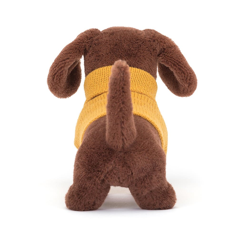 Jellycat Sweater Sausage Dog - Yellow By JELLYCAT Canada - 66602