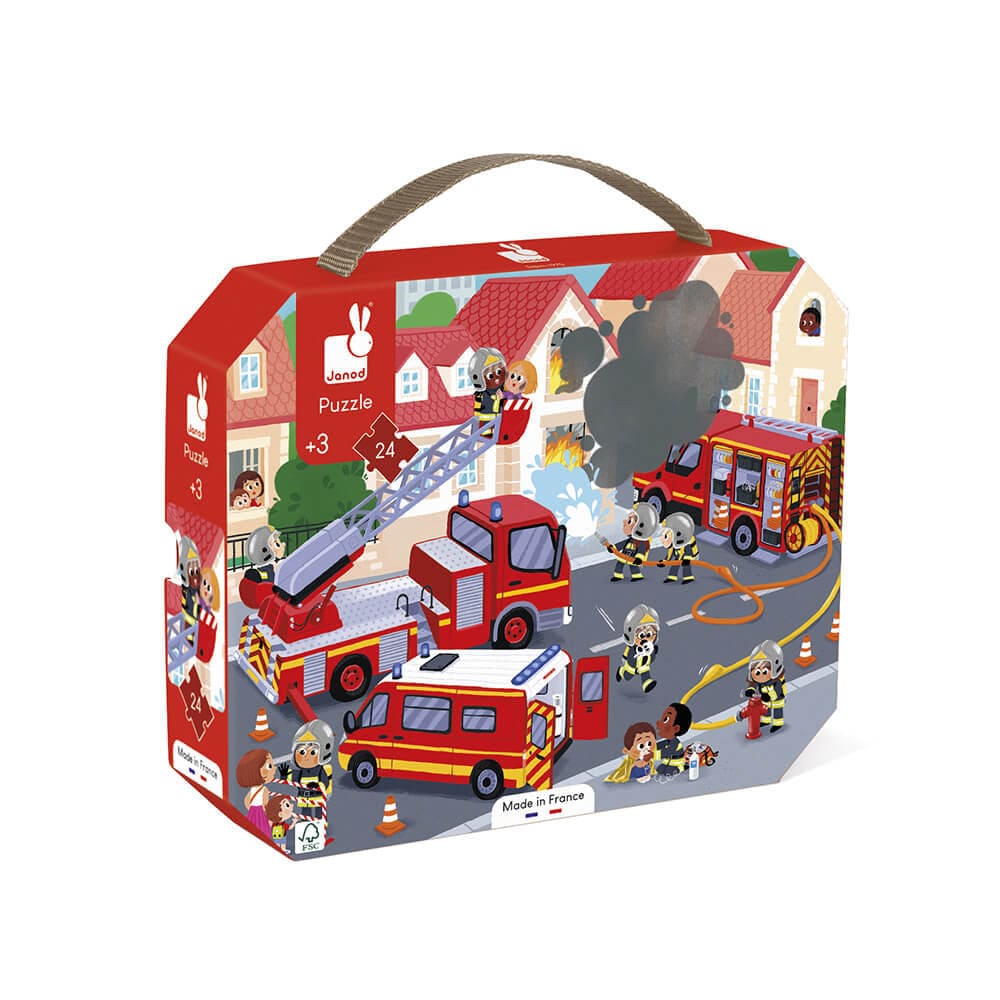 Janod 24 Pieces Puzzle - Firemen By JANOD Canada - 67797