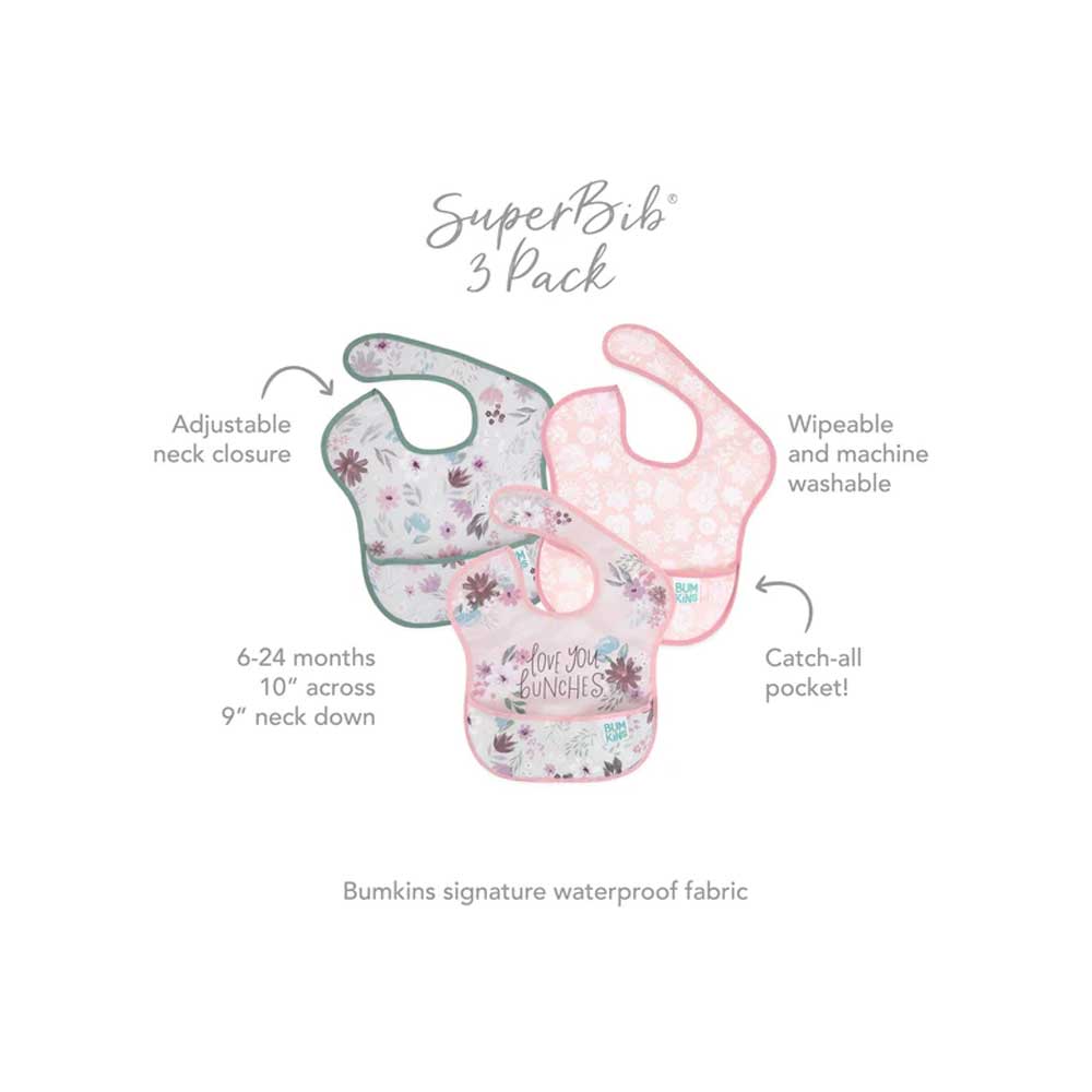 Bumkins 3 Pack Superbibs - Love You Bunches By BUMKINS Canada - 71090