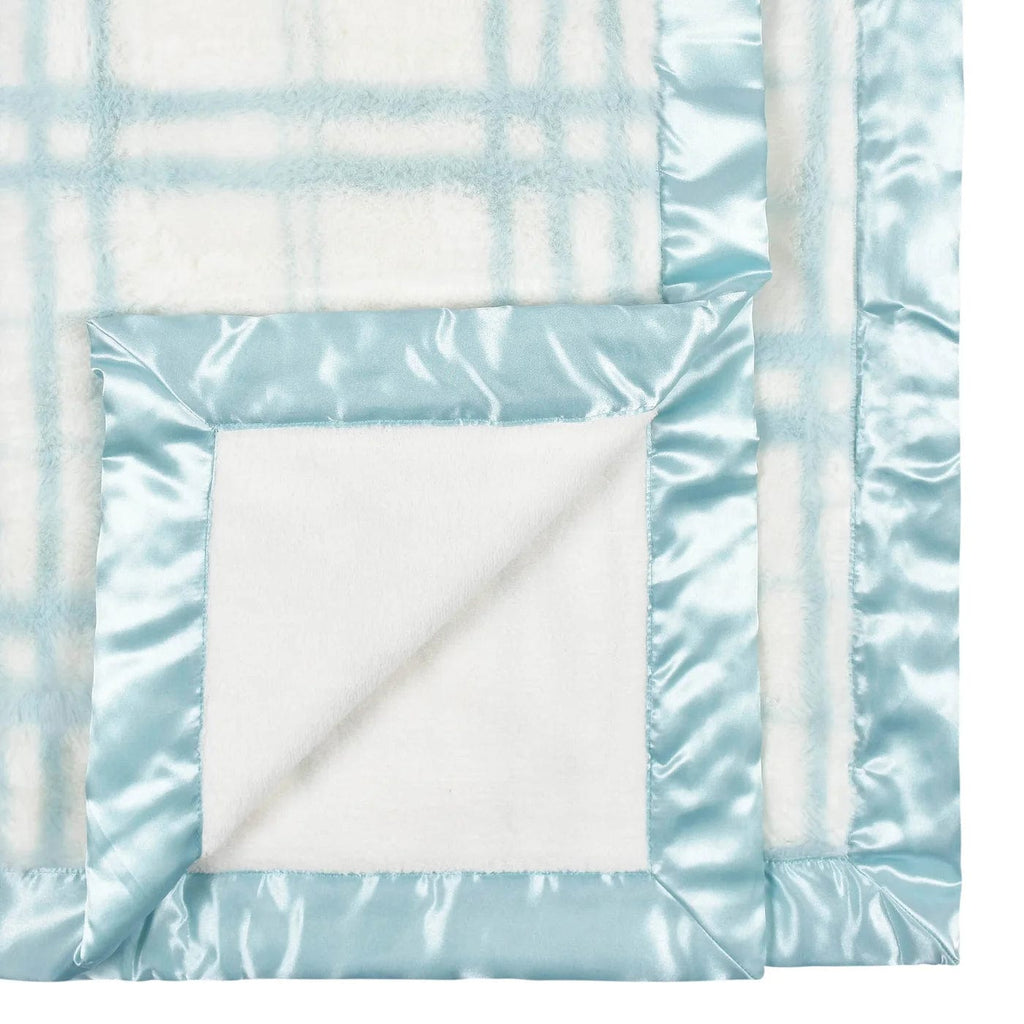 Just Born Plush Blanket - Blue Plaid By JUST BORN Canada - 72410