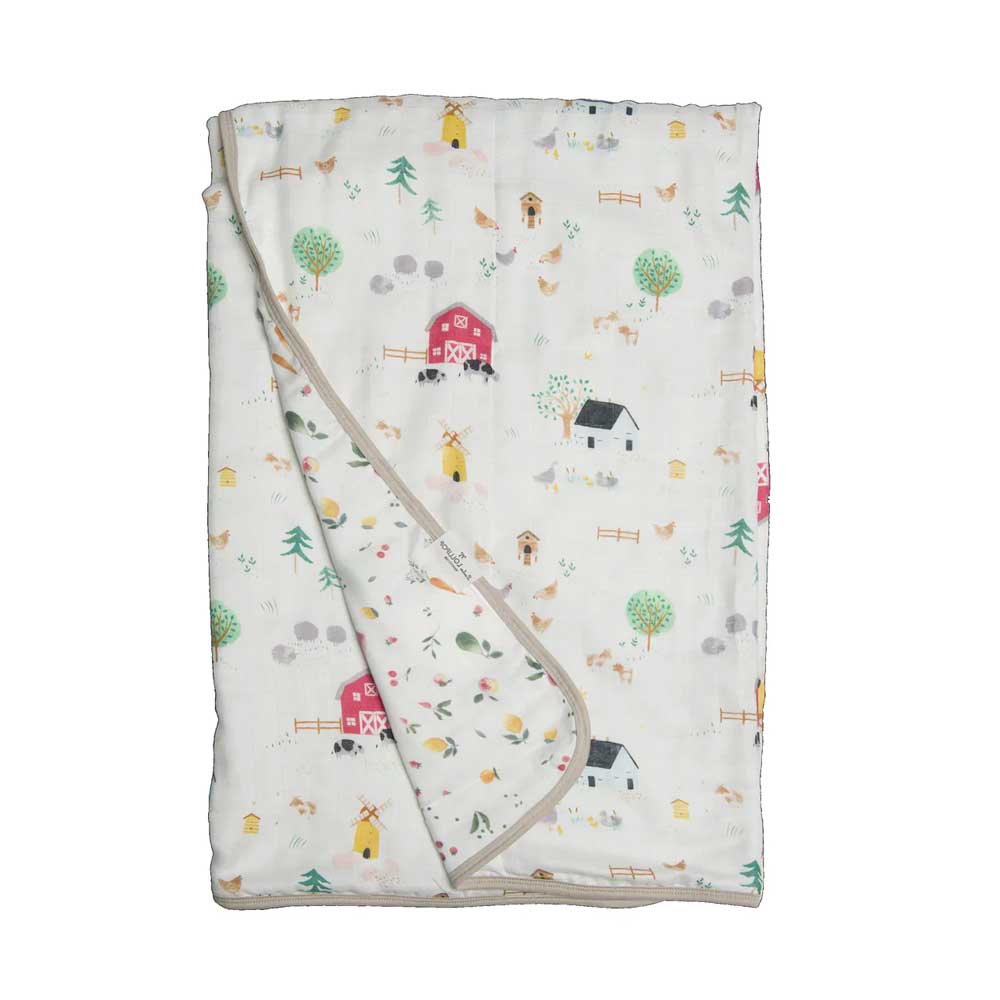 Loulou Lollipop Muslin Quilt Blanket - Farm Animals By LOULOU LOLLIPOP Canada - 72741