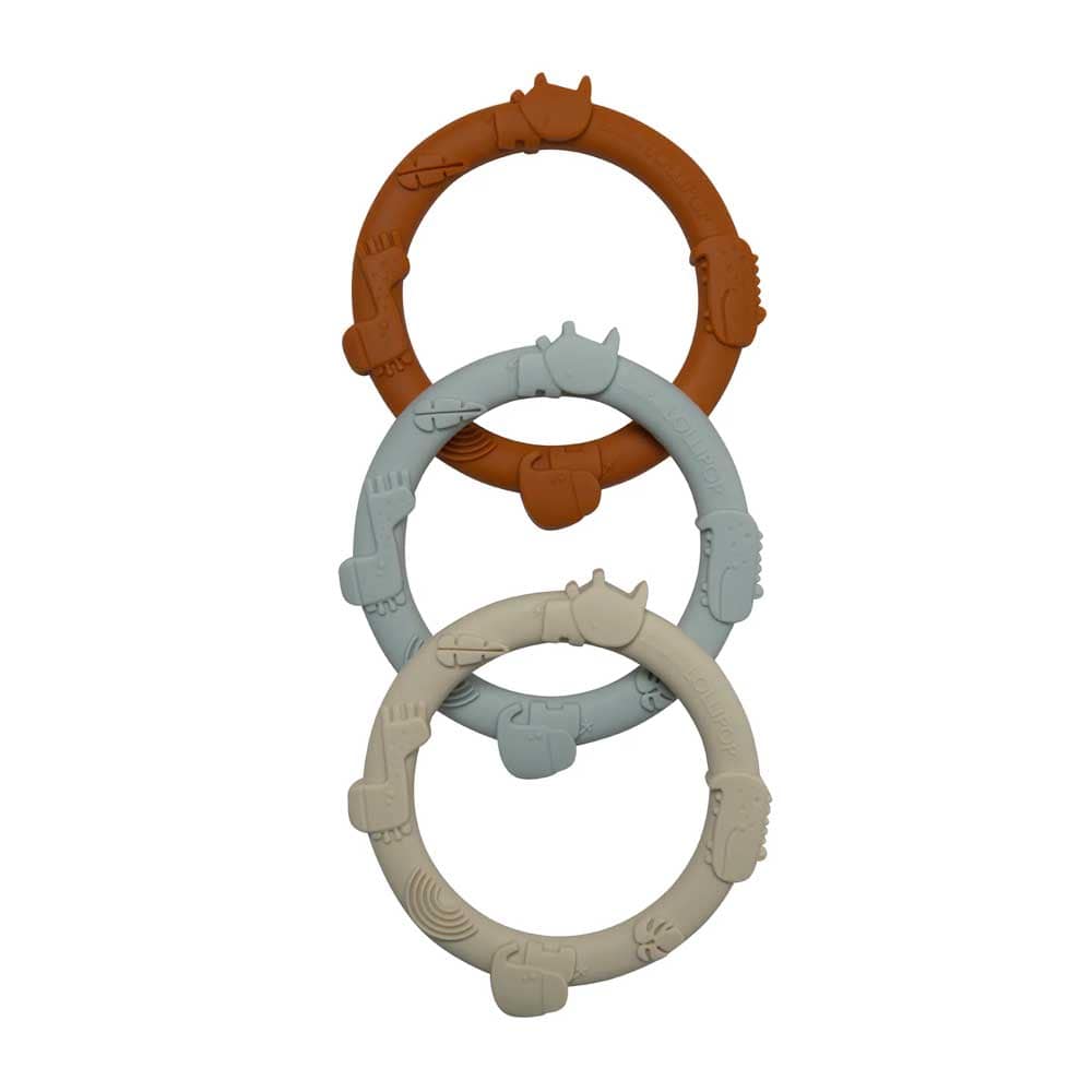 Loulou Lollipop Wild Teething Ring Set - Ginger Honey By LOULOU LOLLIPOP Canada - 72756