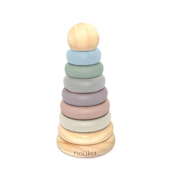 Noüka Wood & Silicone Stacker - Sand Tower By NOUKA Canada - 72832