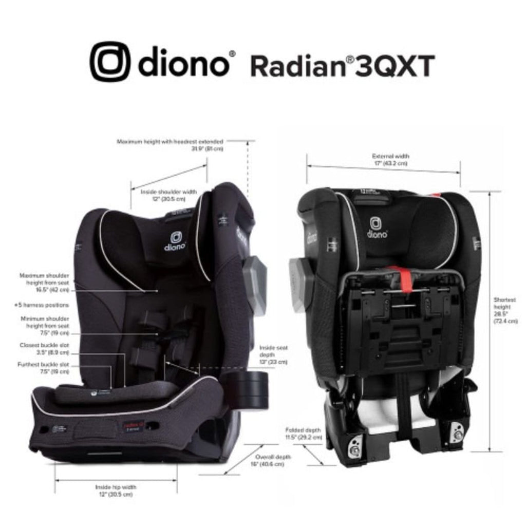 Diono Radian 3QXT All-in-One Convertible Car Seat - Black Jet By DIONO Canada - 73317