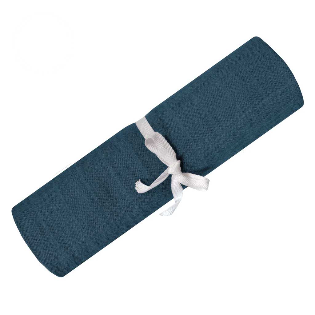 NAVY Perlimpinpin Cotton Muslin Swaddle Blankets By PERLIMPINPIN Canada - 74125