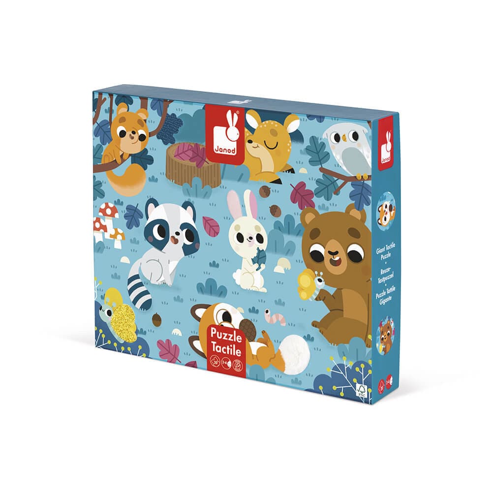 Janod 20Pc Tactile Puzzle - Forest Animals By JANOD Canada - 75047