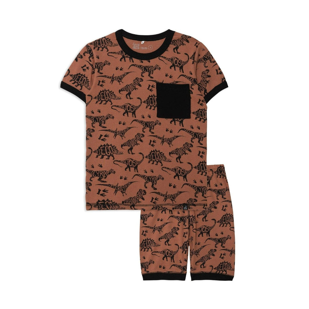 Deux Par Deux 2-piece Short Pajama Set - Dinosaurs By DEUX PAR DEUX Canada -