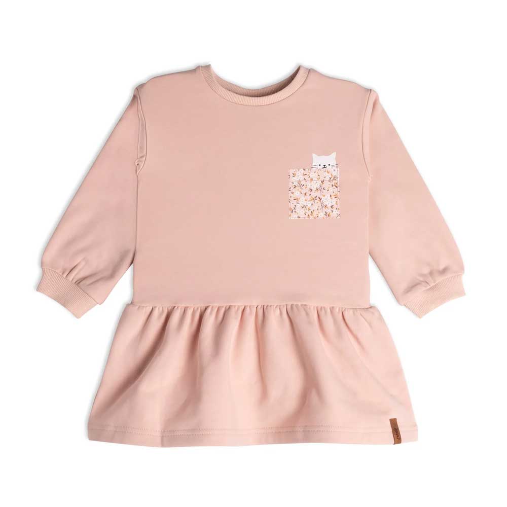 Deux Par Deux Long Sleeve Fleece Dress - Soft Pink By DEUX PAR DEUX Canada -